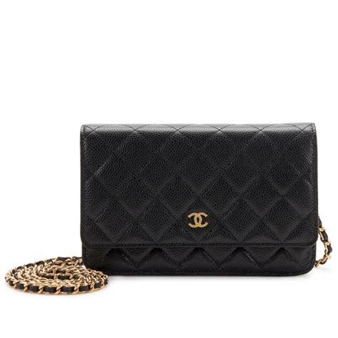 chanel black classic quilted caviar wallet on chain 2100 norsdrum|Classic Wallet On Chain Lambskin Black .